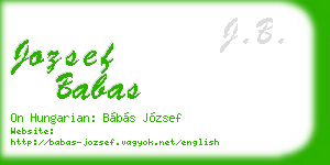 jozsef babas business card