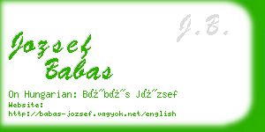 jozsef babas business card